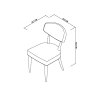 Premier Collection Larsen Soft Grey Upholstered Chair - Grey Fabric (Pair)