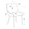 Gallery Collection Rubens - Mocha Beige Boucle Fabric Chair with Black Legs (Pair)