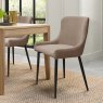 Gallery Collection Rubens - Mocha Beige Boucle Fabric Chair with Black Legs (Pair)