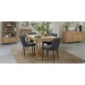 Gallery Collection Rubens - Grey Boucle Fabric Chair with Black Legs (Pair)