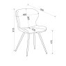 Gallery Collection Arlo - Olive Vintage Faux Leather Chair with Black Legs (Pair)