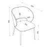 Luca - Green Fabric Chair with Matt Black Legs (Pair)