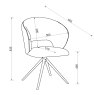 Gallery Collection Stella - 360° Self Returning Swivel Chair in a Blue Boucle Fabric with Black Legs (Single)