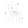 Gallery Collection Garcia - Olive Vintage Faux Leather Chair with Black Legs (Pair)