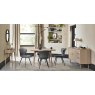 Gallery Collection Garcia - Dark Grey Vintage Faux Leather Chair with Black Legs (Pair)