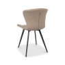 Gallery Collection Garcia - Stone Vintage Faux Leather Chair with Black Legs (Pair)