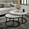 Mateo - Matt White Sintered Stone Nest of Coffee Tables
