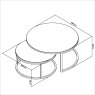 Gallery Collection Mateo - Matt White Sintered Stone Nest of Coffee Tables