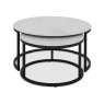 Gallery Collection Mateo - Matt White Sintered Stone Nest of Coffee Tables