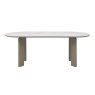 Signature Collection Duo Grey Oiled Oak 6 Seater Table with Monte Blanco Sintered Stone Top
