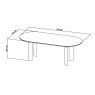 Signature Collection Duo Grey Oiled Oak 6 Seater Table with Monte Blanco Sintered Stone Top