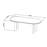 Signature Collection Duo Grey Oiled Oak 6 Seater Table with Monte Blanco Sintered Stone Top