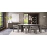 Signature Collection Duo Grey Oiled Oak 6 Seater Table with Monte Blanco Sintered Stone Top