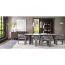 Signature Collection Duo Grey Oiled Oak 6 Seater Table with Monte Blanco Sintered Stone Top