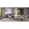 Signature Collection Duo Grey Oiled Oak 6 Seater Table with Monte Blanco Sintered Stone Top