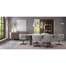 Signature Collection Duo Grey Oiled Oak 6 Seater Table with Monte Blanco Sintered Stone Top