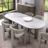 Signature Collection Duo Grey Oiled Oak 6 Seater Table with Monte Blanco Sintered Stone Top
