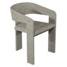 Signature Collection Duo Grey Oiled Oak Upholstered Chair - Grey Fabric (Single)
