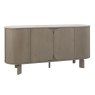 Signature Collection Duo Grey Oiled Oak Wide Sideboard with Monte Blanco Sintered Stone Top