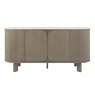 Signature Collection Duo Grey Oiled Oak Wide Sideboard with Monte Blanco Sintered Stone Top