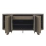 Signature Collection Duo Grey Oiled Oak Wide Sideboard with Monte Blanco Sintered Stone Top