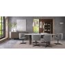Signature Collection Duo Grey Oiled Oak Wide Sideboard with Monte Blanco Sintered Stone Top