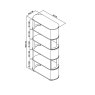 Signature Collection Duo Grey Oiled Oak Open Display Unit
