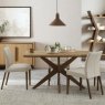 Premier Collection Kristen Oak & Light Weathered Oak 4 Seater Table