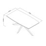 Kristen Oak & Light Weathered Oak 6 Seater Table