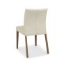 Premier Collection Kristen Oak & Light Weathered Oak Upholstered Chair - Ivory Bonded Leather (Pair)