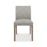 Premier Collection Kristen Oak & Light Weathered Oak Upholstered Chair - Grey Fabric (Pair)