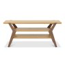 Premier Collection Kristen Oak & Light Weathered Oak Open Entertainment Unit
