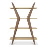 Premier Collection Kristen Oak & Light Weathered Oak Open Display Unit
