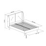 Signature Collection Vega Knotty Oak & Weathered Oak Upholstered Bedstead King 150cm - Pearl Velvet Fabric