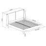 Signature Collection Vega Knotty Oak & Weathered Oak Upholstered Bedstead Super King 180cm - Pearl Velvet Fabric