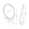 Signature Collection Vega Knotty Oak & Weathered Oak Vanity Mirror
