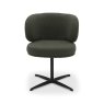 Gallery Collection Marcel - 360° Swivel Chair in a Green Boucle Fabric with Black Legs (Pair)