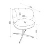 Gallery Collection Marcel - 360° Swivel Chair in a Green Boucle Fabric with Black Legs (Pair)