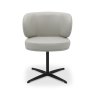 Gallery Collection Marcel - 360° Swivel Chair in a Light Grey Faux Leather with Black Legs (Pair)