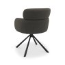 Gallery Collection Hudson - 360° Self Returning Swivel Chair in a Brown Boucle Fabric with Black Legs (Single)
