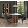 Gallery Collection Hudson - 360° Self Returning Swivel Chair in a Brown Boucle Fabric with Black Legs (Single)