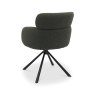 Gallery Collection Hudson - 360° Self Returning Swivel Chair in a Green Boucle Fabric with Black Legs (Single)