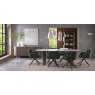 Gallery Collection Hudson - 360° Self Returning Swivel Chair in a Green Boucle Fabric with Black Legs (Single)