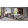 Gallery Collection Hudson - 360° Self Returning Swivel Chair in a Light Grey Faux Leather with Black Legs (Single)