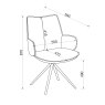 Gallery Collection Rowan - 360° Self Returning Swivel Chair in a Beige Fabric with Black Legs (Single)