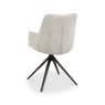 Gallery Collection Rowan - 360° Self Returning Swivel Chair in a Beige Fabric with Black Legs (Single)
