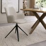 Gallery Collection Rowan - 360° Self Returning Swivel Chair in a Beige Fabric with Black Legs (Single)