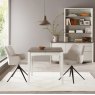 Gallery Collection Rowan - 360° Self Returning Swivel Chair in a Beige Fabric with Black Legs (Single)