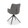 Gallery Collection Rowan - 360° Self Returning Swivel Chair in a Grey Fabric with Black Legs (Single)