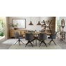 Gallery Collection Rowan - 360° Self Returning Swivel Chair in a Grey Fabric with Black Legs (Single)